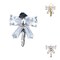 Small Stud Earrings for Women - Crystal Bow Knot Cz Pearls Earring Small Ribbon Stud Pressable Earring Cute Crystal Butterfly Tie Earrings Wedding Party Daily Jewelry for Women Gift for Her